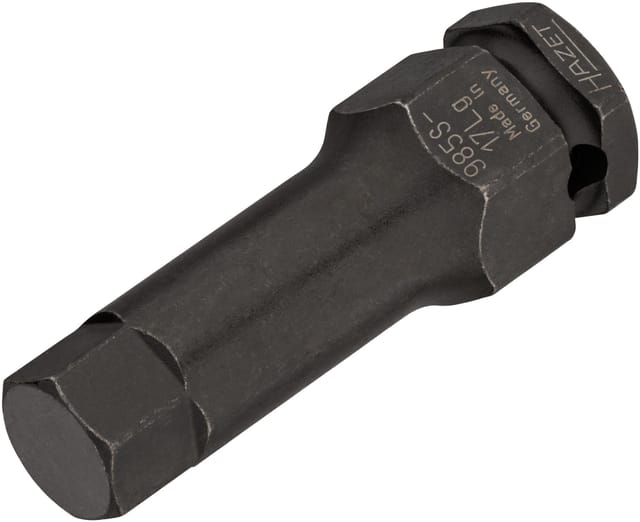 HAZET Schlag-, Maschinenschrauber Schraubendreher-Steckschlüsseleinsatz 985S-17LG ∙ Vierkant12,5 mm (1/2 Zoll) ∙ Innen Sechskant Profil ∙ 17 mm