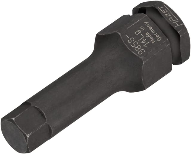 HAZET Schlag-, Maschinenschrauber Schraubendreher-Steckschlüsseleinsatz 985S-14LG ∙ Vierkant12,5 mm (1/2 Zoll) ∙ Innen Sechskant Profil ∙ 14 mm