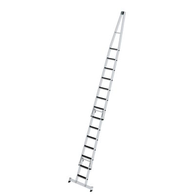 Stufen-Glasreinigerleiter-Satz mit nivello®-Traverse und clip-step R13 Kombi mit 2 Unterteilen