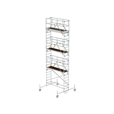 Rollgerüst SG 0,75 x 2,45 m mit Fahrbalken Plattformhöhe 6,62 m