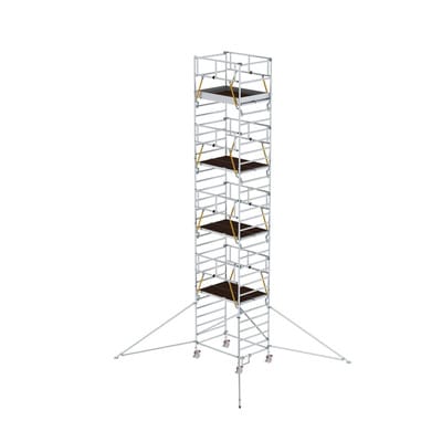Rollgerüst SG 1,35 x 1,80 m mit Ausleger & Doppel-Plattform Plattformhöhe 8,39 m