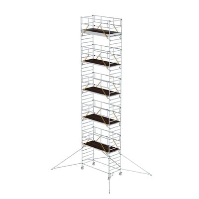 Rollgerüst SG 1,35 x 3,0 m mit Ausleger & Doppel-Plattform Plattformhöhe 11,47 m
