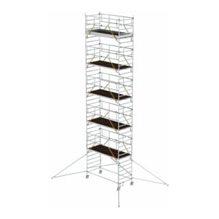 Rollgerüst SG 1,35 x 3,0 m mit Ausleger & Doppel-Plattform Plattformhöhe 10,35 m