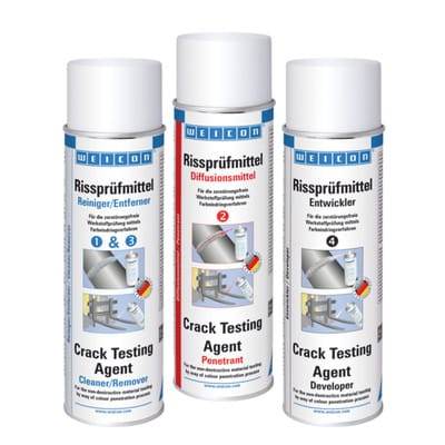 Rissprüfmittel Set | 3er Set inkl. Reiniger, Diffusionsmittel und Entwickler | 1 Set