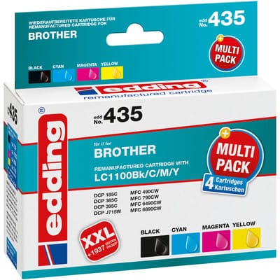 EDD-435 ersetzt Brother LC1100BK/C/M/Y Multipack 4 - BK/C/M/Y