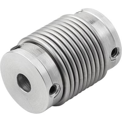 METALLBALGKUPPLUNG KLEMMUNG MIT GEWINDESTIFT GR.100, D1=12, D2=19, L=45, ALUMINIUM, KOMP:EDELSTAHL, D4=40