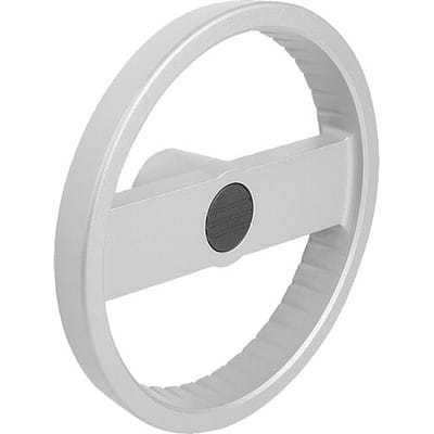 2-SPEICHENHANDRAD D1=160, FORM:C PASSBOHRUNG MIT NUT, D2=16, ALUMINIUM SILBER PULVERBESCHICHTET, OHNE GRIFF