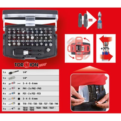 1/4" TORSIONpower Bit-Satz, 32-tlg