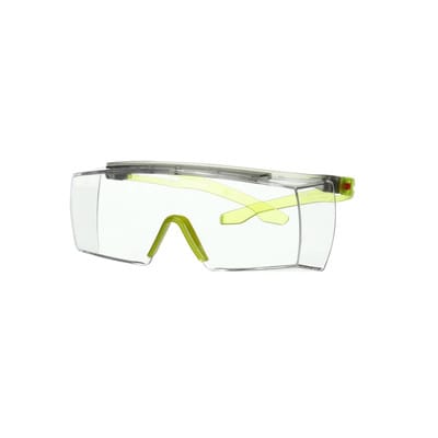 SecureFit™ 3700 Überbrille, limettengrüne Bügel, Scotchgard™ Anti-Fog-Beschichtung (K&N), transparente Scheibe, SF3701SGAF-GRN-EU, 20 pro Packung