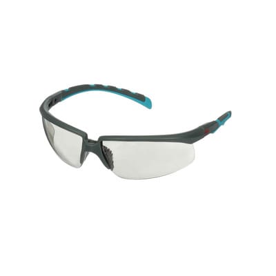 Solus™ 2000 Schutzbrille, Grau/Türkiser Rahmen, Scotchgard™-Antibeschlag-/Antikratz-Beschichtung, (K+N), braune Scheibe