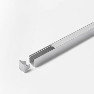 Möbelkanten-Einbauprofil,L 2000mm, ChannelLine I3, silberfarbig, Abd. opal