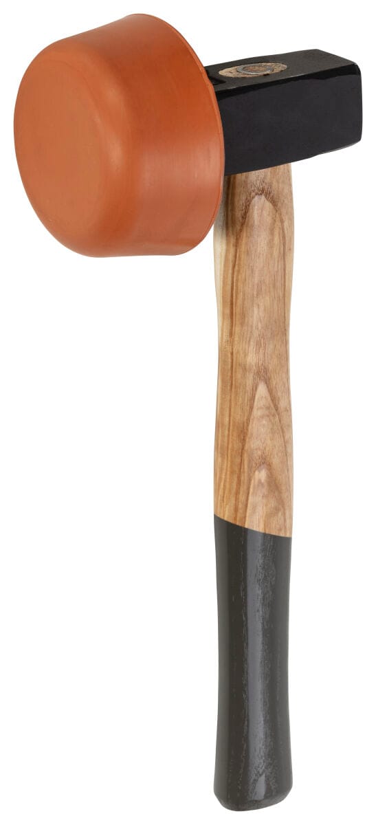 Plattenlegerhammer Nr. 68g ES, runder austauschbarer aufvulkanisierter Gummikopf
