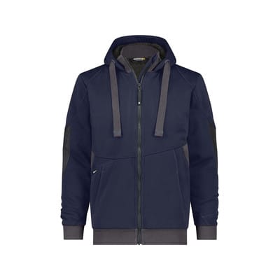 Pulse Sweatshirt-Jacke, Größe 4XL, NACHTBLAU/ANTHRAZITGRAU