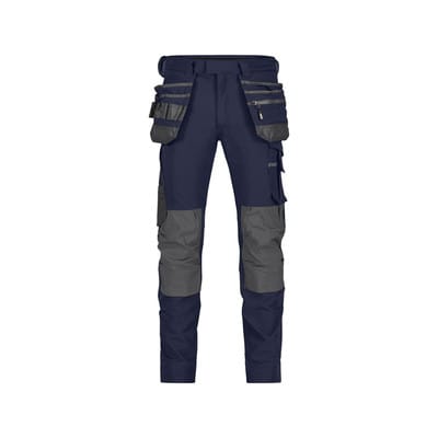 D-FX FLEX Matrix Stretch-Arbeitshose mit Holstertaschen und Kniepolstertaschen, nachtblau/anthrazit, Größe 54