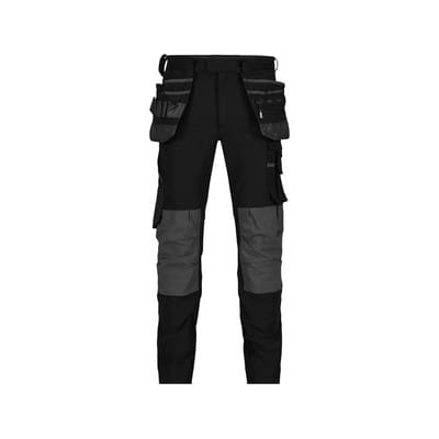 D-FX FLEX Matrix Stretch-Arbeitshose mit Holstertaschen und Kniepolstertaschen, schwarz/anthrazit, Größe 50