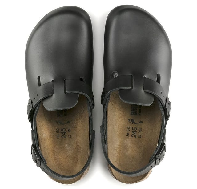 Clog Tokio Super Grip, Naturleder, schwarz, Weite normal, Größe 39