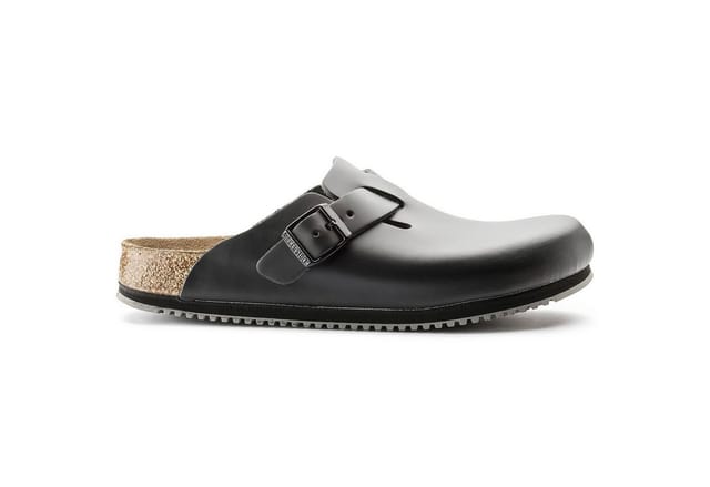 Clog Boston Super Grip, Naturleder, schwarz, Weite schmal, Größe 38