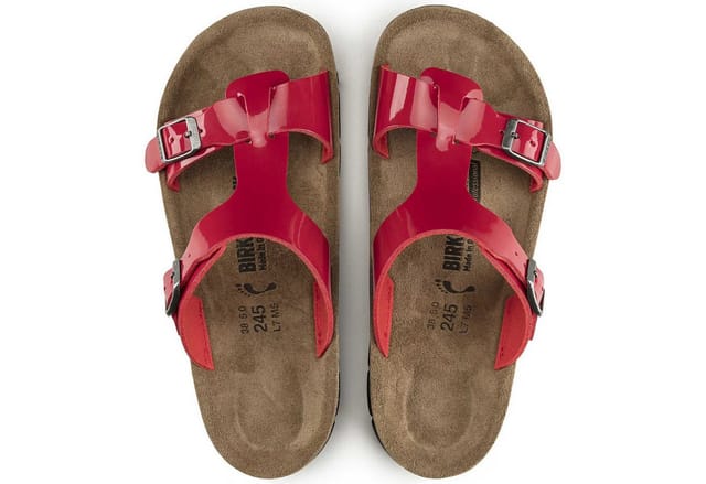 Damen-Pantolette Sofia, BirkoFlor, schmal, Tango Rot, Größe 37
