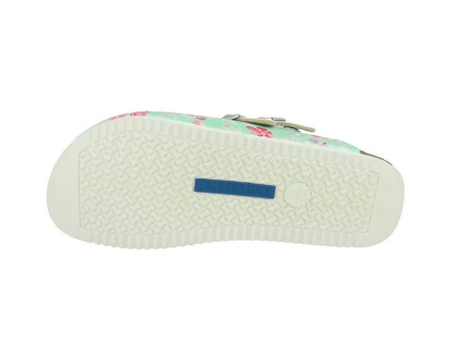 Clog Kay Superlauf, Birko-Flor, Flower Field Mint, schmal, Gr. 37