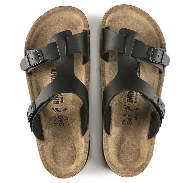 Damen-Pantolette Sofia, BirkoFlor, schmal, schwarz, Größe 42