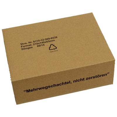 Mehrwegschachtel mit Noppenschaum, 150 x 50 x 50 mm, 25 mm
