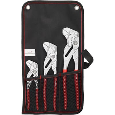 Zangenschlüssel-Set 3-teilig 180, 250, 300mm in Rolltasche