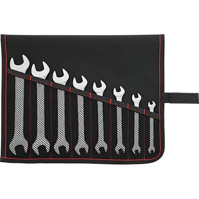 Doppelmaulschlüssel-Satz DIN 3110 6-22mm 8-teilig in Rolltasche