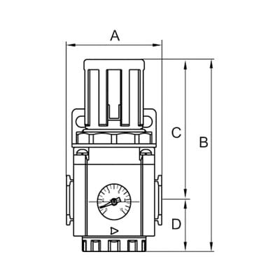 Druckregler »GA«, inkl. Manometer, BG 300, G 1/4", 0,5 - 9 bar
