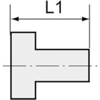 Reduziernippel, G 3/8" A, 1/8" I, SW 18, Edelstahl 1.4408 Bild 2