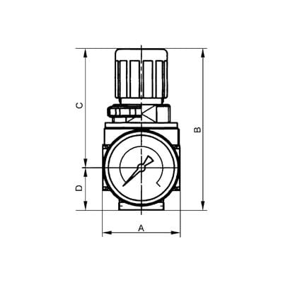 Druckregler »multifix-mini« inkl. Manometer, BG 0, G 1/8", 0,1 - 3 bar