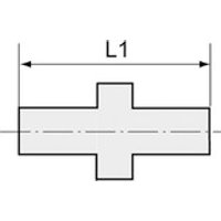 Doppelgewindenippel, R 1/4", A, SW 14, Edelstahl 1.4408 Bild 2