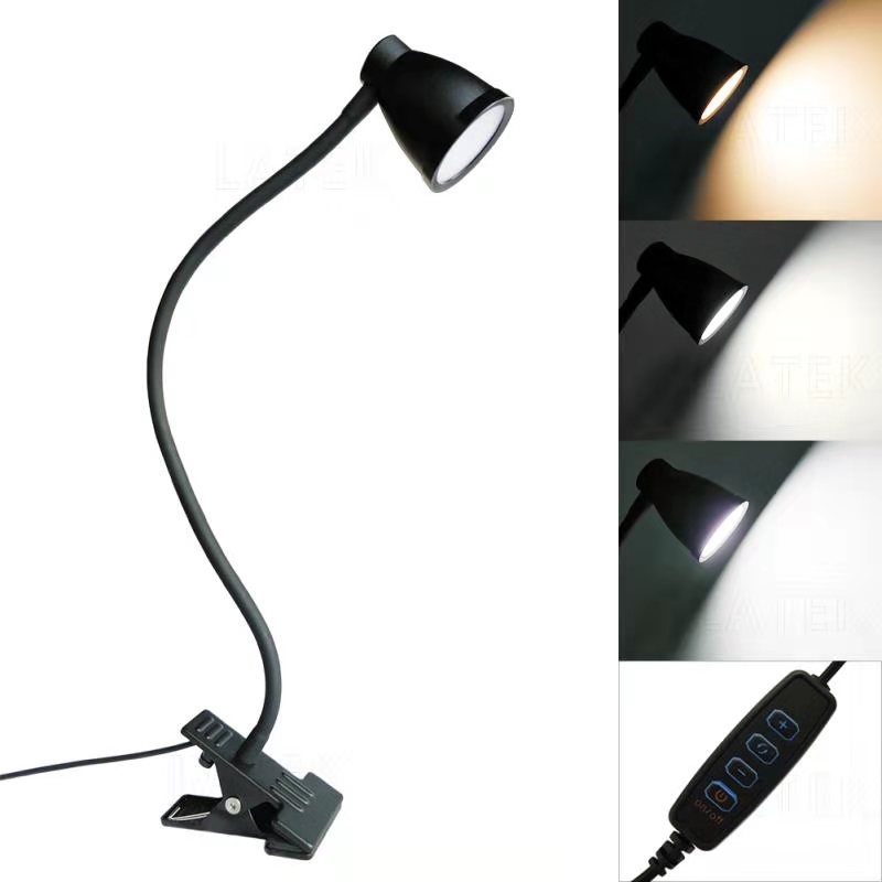 Dimmbare Led-leselampe/klemmleuchte 3000-6500 K