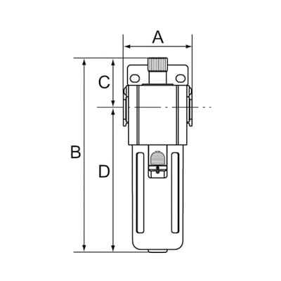 Nebelöler »GA-mini« mit PC-Behälter und Haltewinkel, BG 200, G 1/4