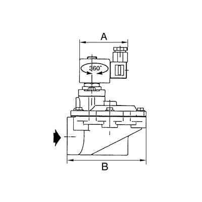 Impulsmembranventil, NC, 24 V DC int. Vorsteuerung, G 1", TPE