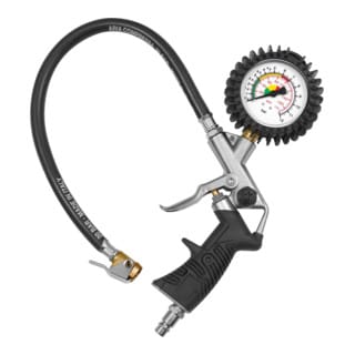 Standard-Handreifenfüllmesser Momentstecker, Manometer Ø 63mm, geeicht, 0-10 bar