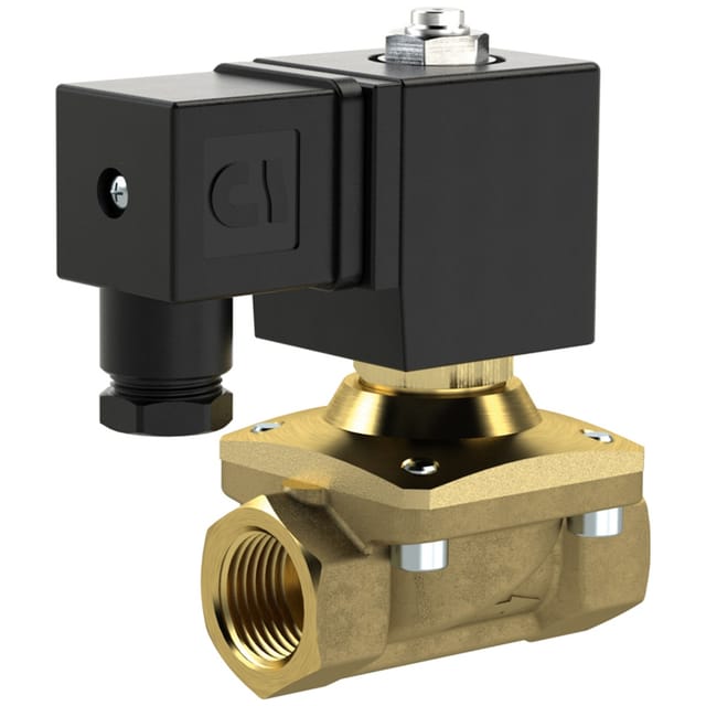 2/2 MV, NO, MS, G12, DN13, PN 0-12, FPM, zwangsg., 230V AC