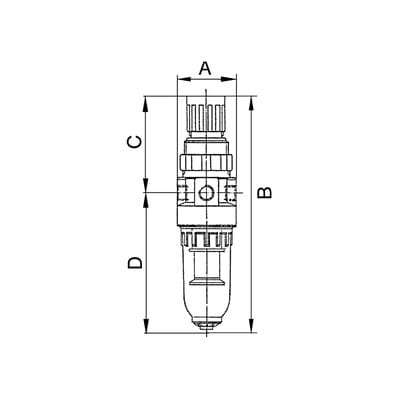 Filterregler »Standard-mini«, mit PC-Behälter inkl. Manometer, G 1/4