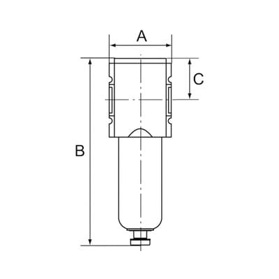 Mikrofilter »FUTURA-mini« mit Metallbehälter, BG 0, G 1/4", HA