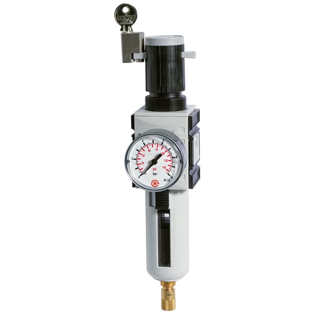 Filterregler »FUTURA«, PC-Behälter, SK, Mano, BG 1, G 1/4", 0,5-10 bar, VA