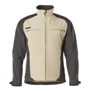 Dresden Soft Shell Jacke UNIQUE, Hellkhaki/Schwarz, Größe 3XL