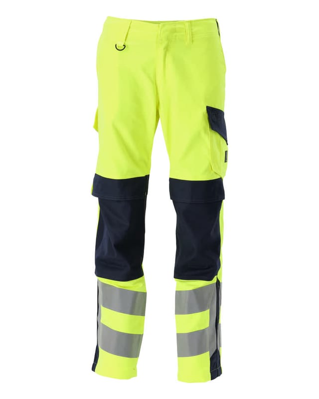 Arbon Hose mit Knietaschen MULTISAFE, hi-vis Gelb/Schwarzblau, Größe 76C52