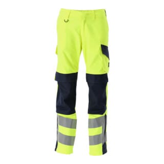 Arbon Hose mit Knietaschen MULTISAFE, hi-vis Gelb/Schwarzblau, Größe 82C66