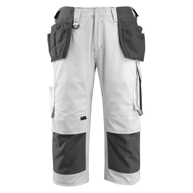Lindau Dreiviertel-Hose mit Hängetaschen UNIQUE, Weiß/Dunkelanthrazit, Größe C49