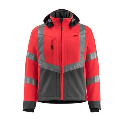 Blackpool Soft Shell Jacke SAFE SUPREME, hi-vis Rot/Dunkelanthrazit, Größe S