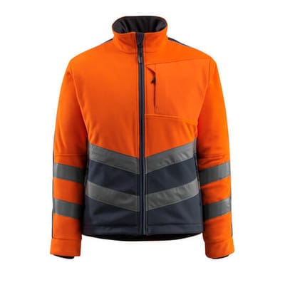 Sheffield Fleecejacke SAFE SUPREME, hi-vis Orange/Schwarzblau, Größe S
