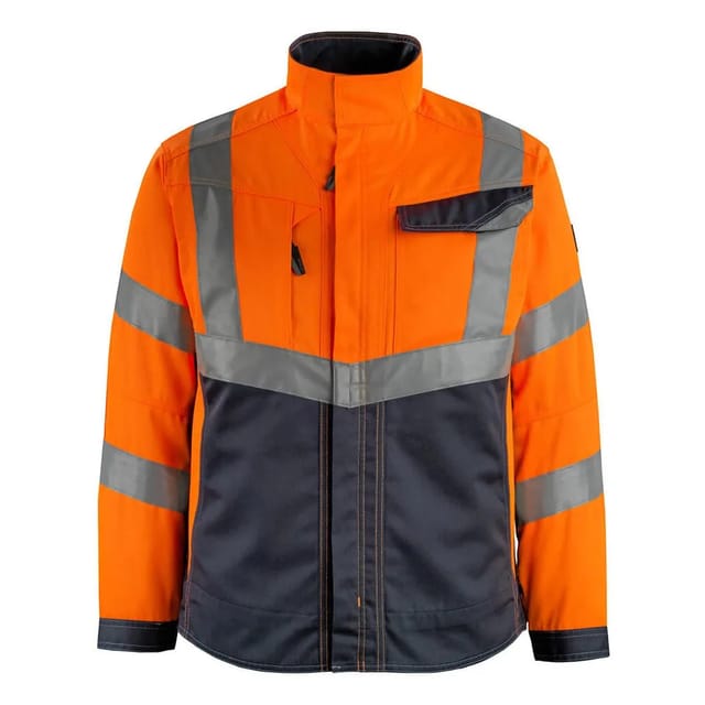 Oxford Jacke SAFE SUPREME, hi-vis Orange/Schwarzblau, Größe 4XL
