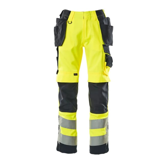 Wigan Hose mit Hängetaschen SAFE SUPREME, hi-vis Gelb/Schwarzblau, Größe 82C64