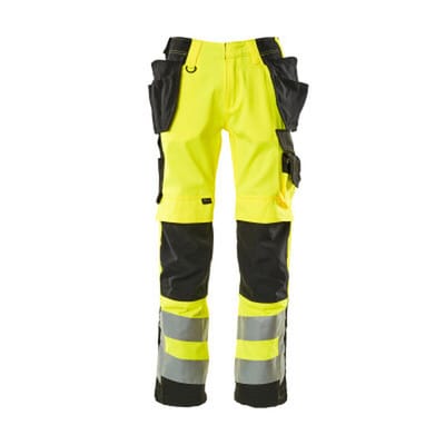 Wigan Hose mit Hängetaschen SAFE SUPREME, hi-vis Gelb/Schwarz, Größe 76C48