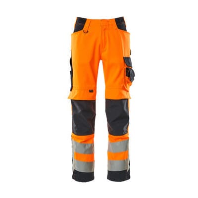 Kendal Hose mit Knietaschen SAFE SUPREME, hi-vis Orange/Schwarzblau, Größe 82C60