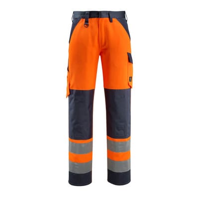 Maitland Hose mit Knietaschen SAFE LIGHT, hi-vis Orange/Schwarzblau, Größe 82C58